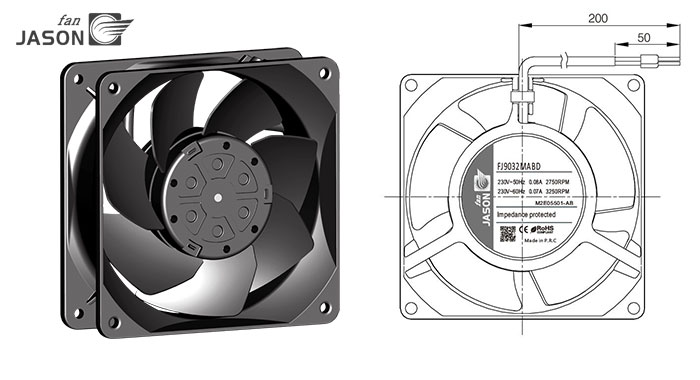 External Rotor Motor Fan FJ12032MABL