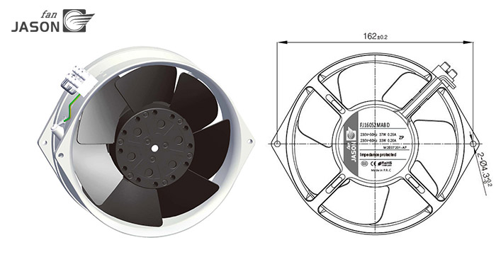 External Rotor Motor Fan FJ16052MABD