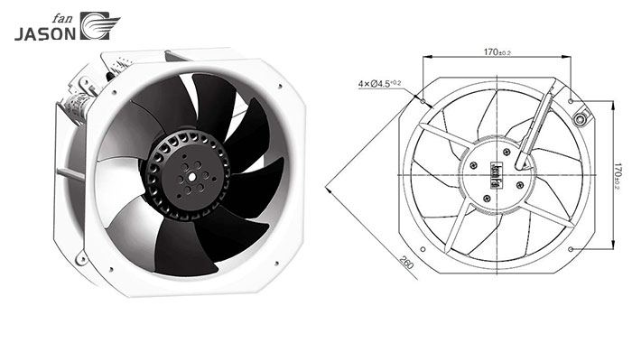 External Rotor Motor Fan FJ22082MAB