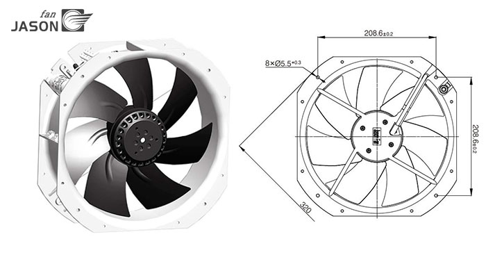 External Rotor Motor Fan FJ28082MAB