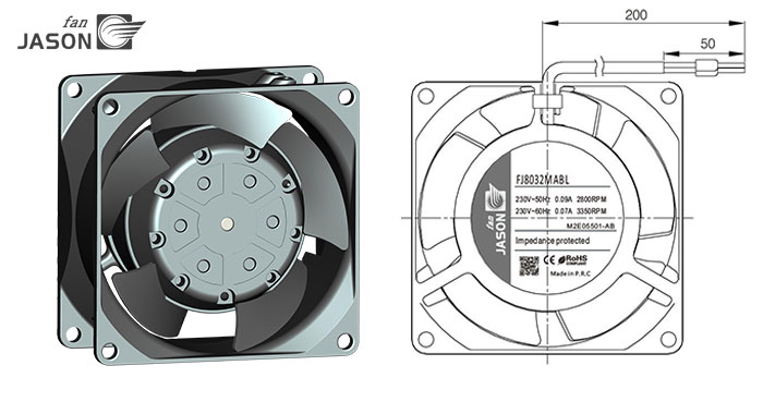 External Rotor Motor Fan FJ8032MABL