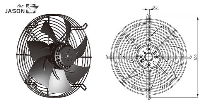 External Rotor Sickle Impeller C2E-250.FG.V