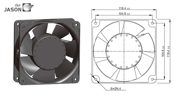 Shaded Pole Motor Fan FJ12032AB